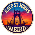 Keep St. Johns Weird Sunrise Bridge Sticker