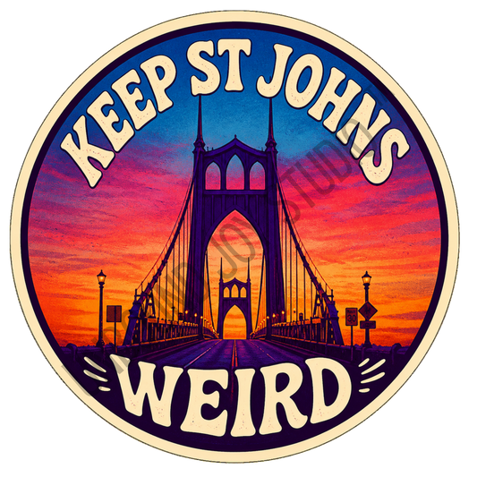 Keep St. Johns Weird Sunrise Bridge Sticker