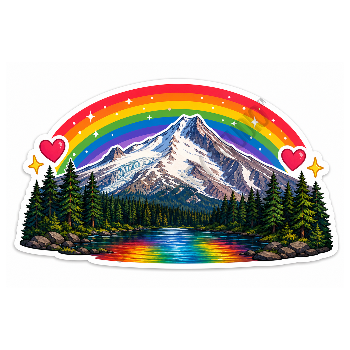 Mt. Hood Rainbow Sticker