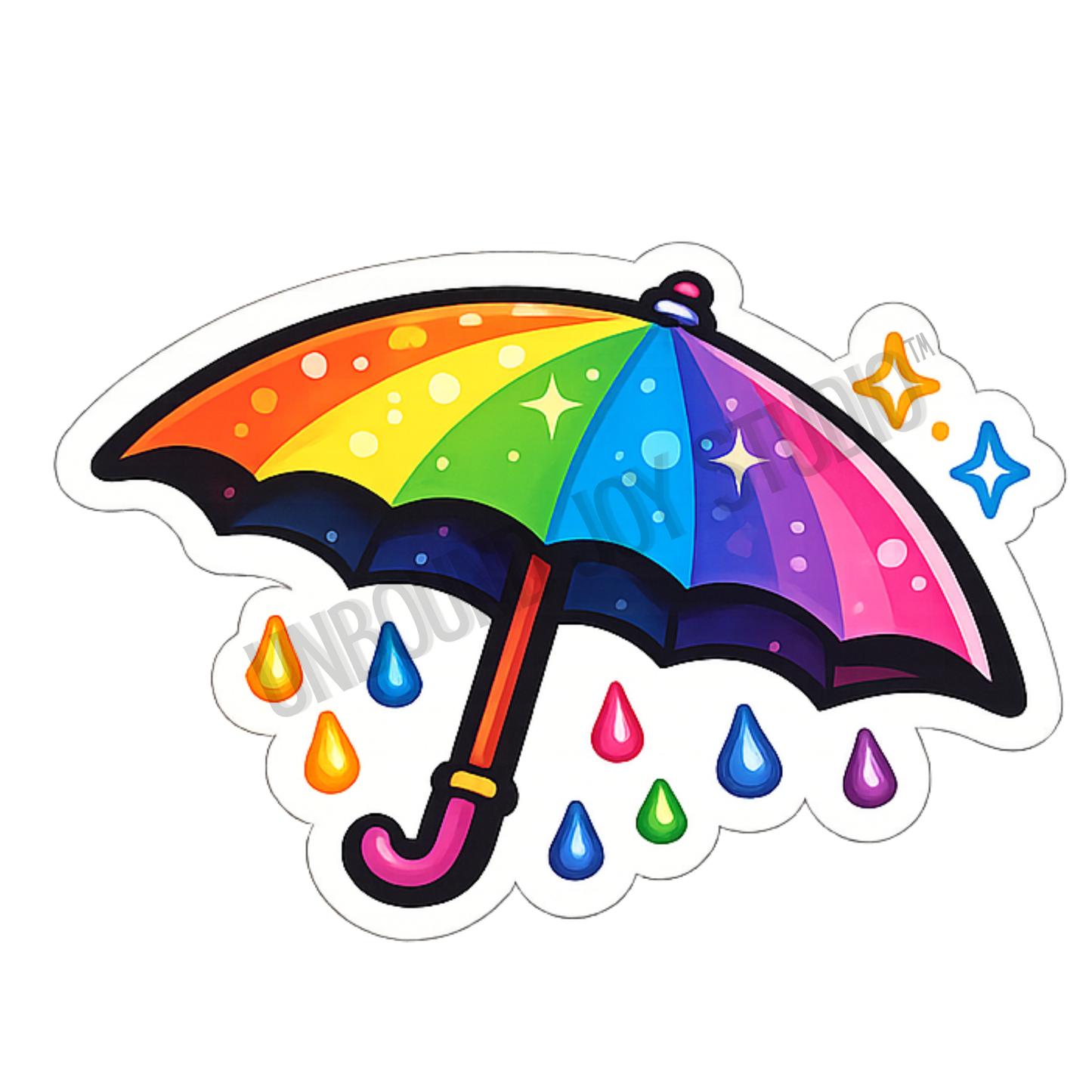 Rainbow Umbrella Sticker - Student Designed Sticker